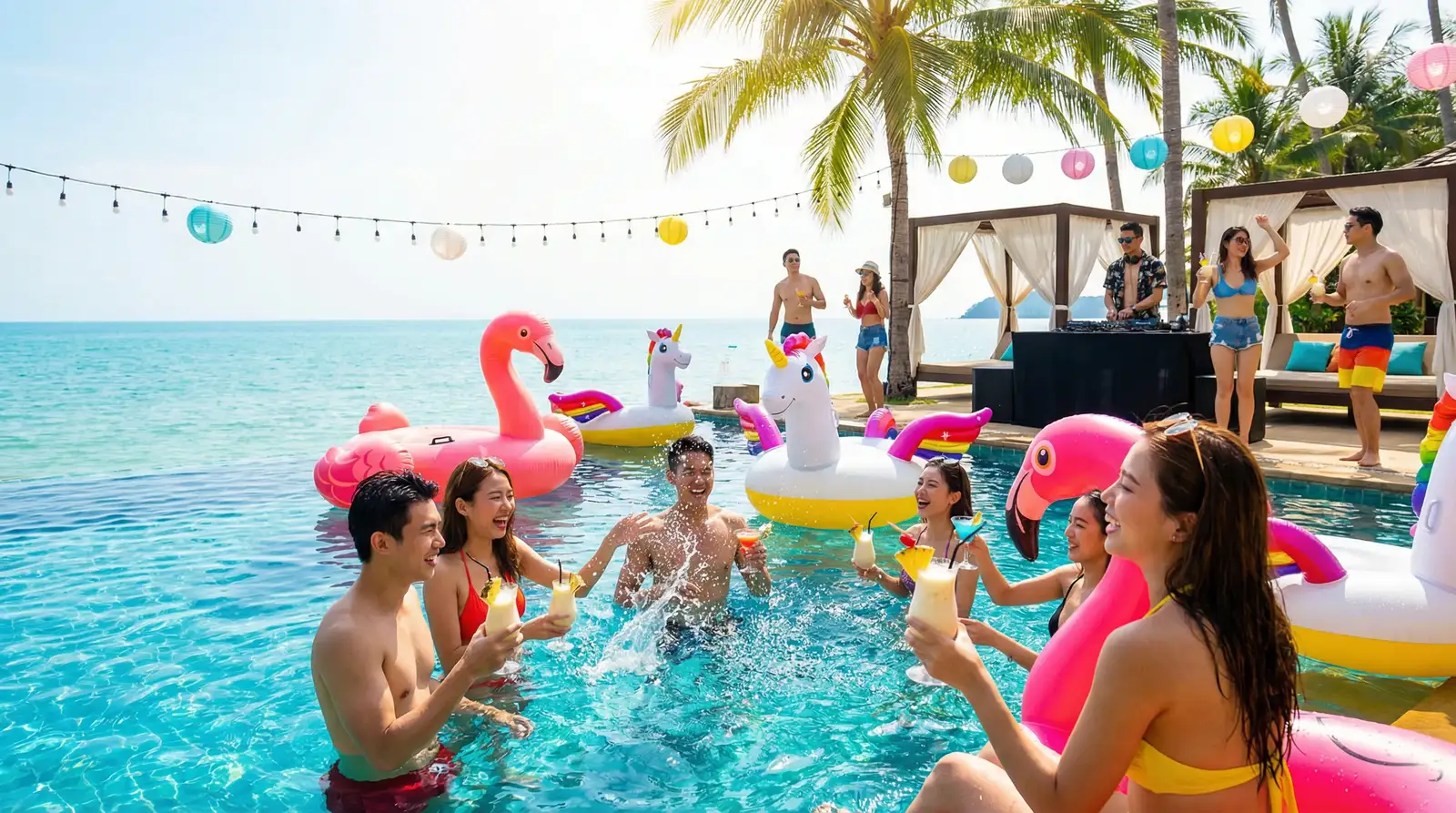 爱情岛论坛 泳池派对精彩瞬间